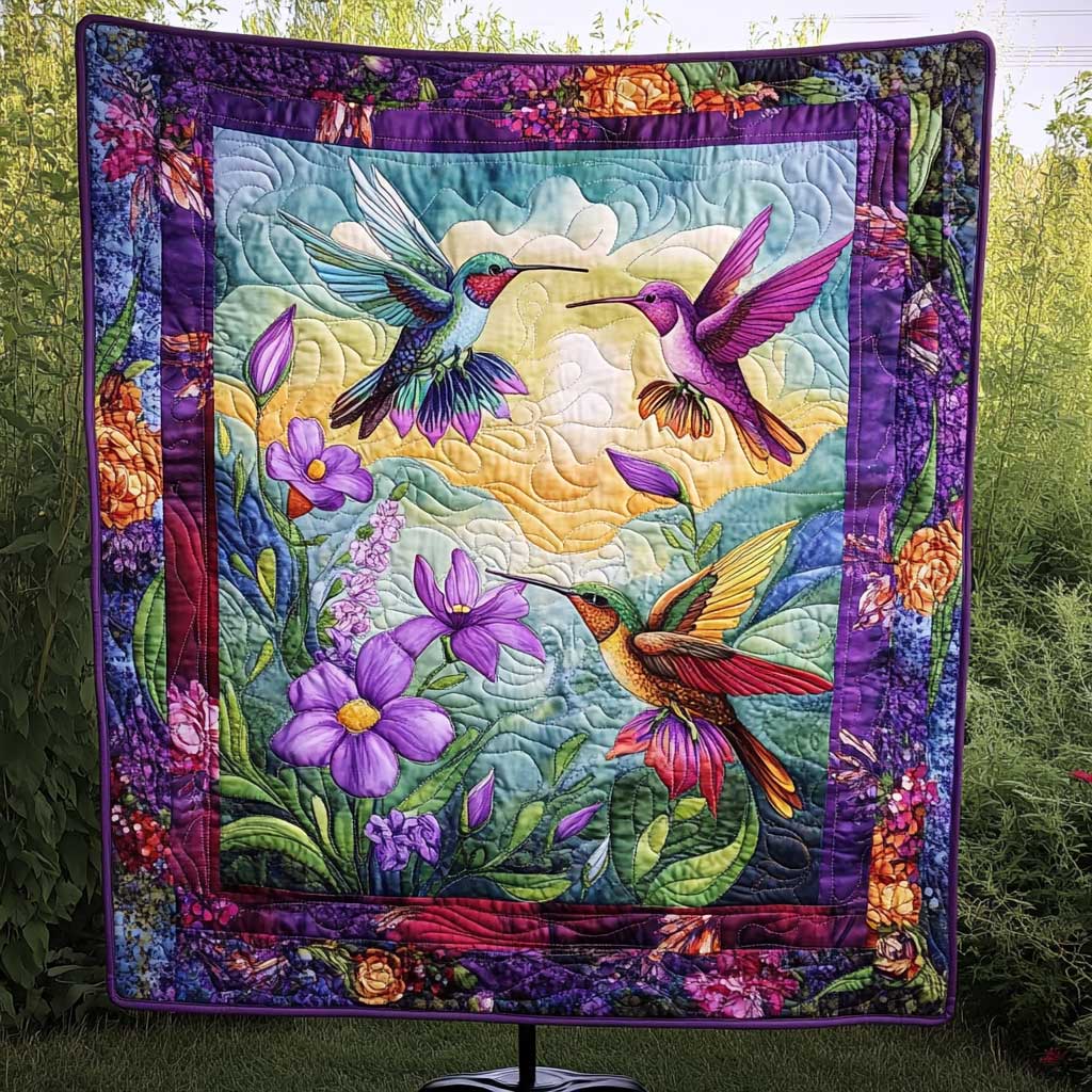 Hummingbird Wildflower Wonder WN2809011CL Quilt