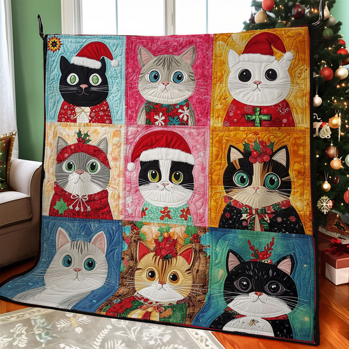 Christmas Cat WY1012023CL Quilt