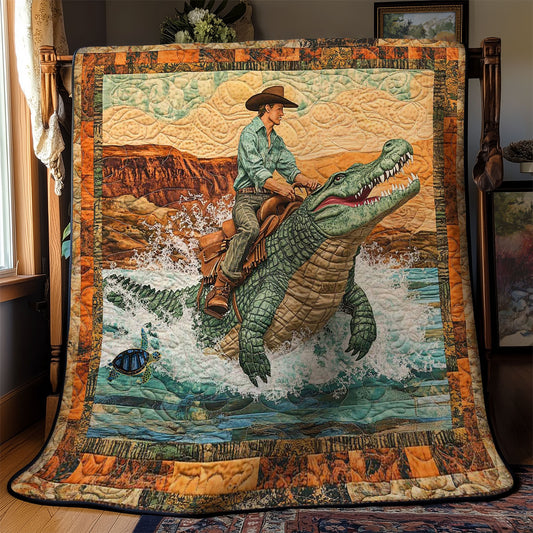 Swamp Rider Cowboy WN0411072CL Quilt