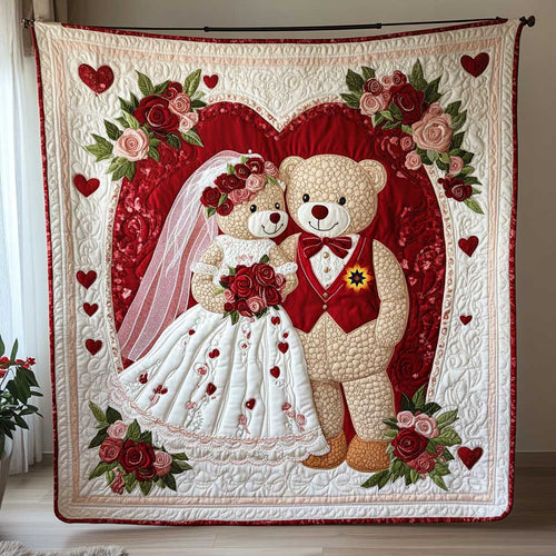 Marriage Bear Couple WP1612019CL Quilt