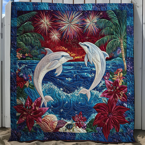 Firework Dolphin Couple WY1612012CL Quilt