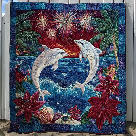 Firework Dolphin Couple WY1612012CL Quilt