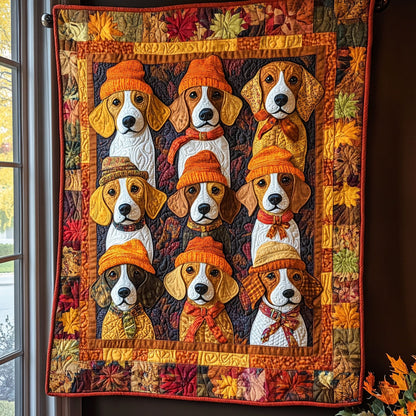 Beagles Autumn WT0710019CL Quilt
