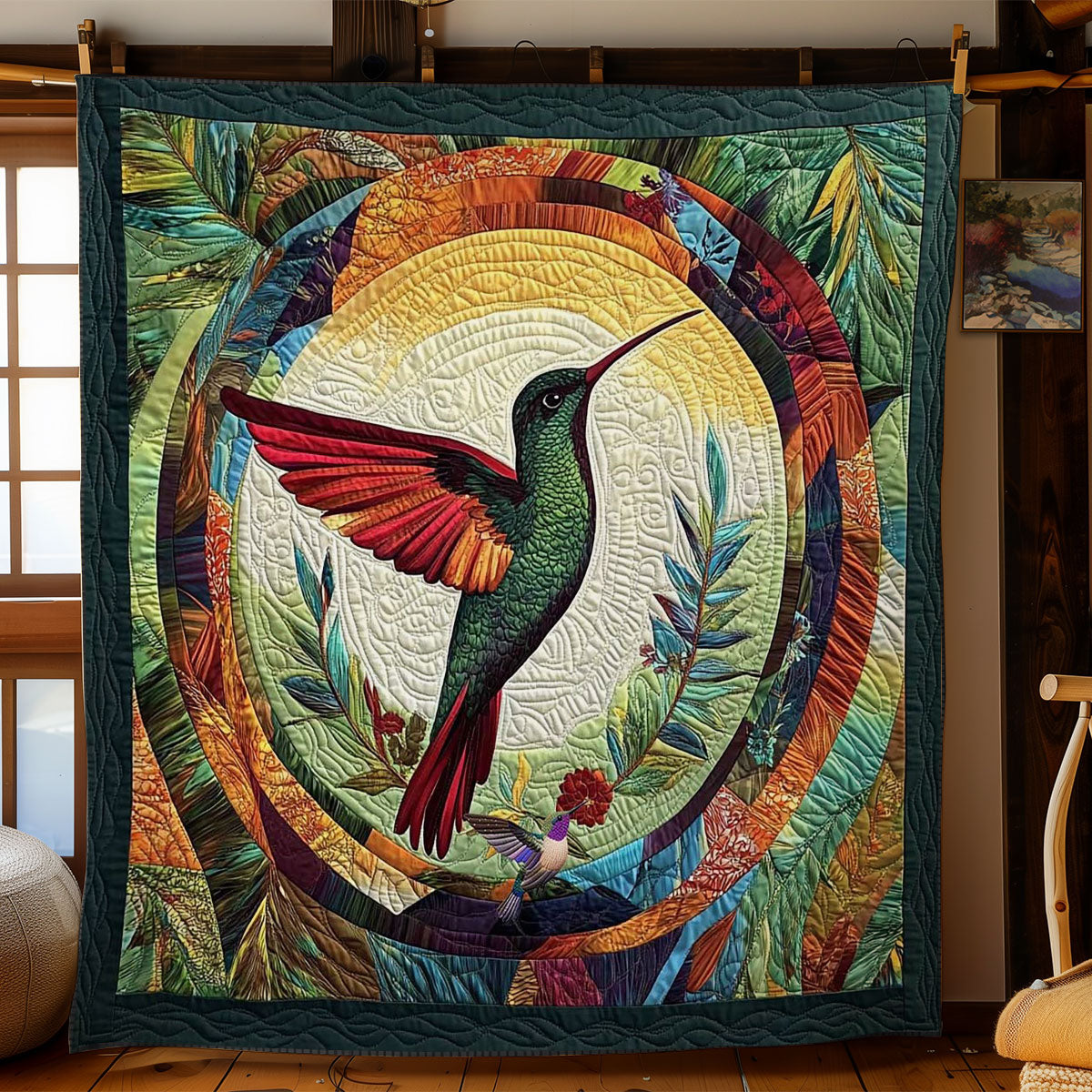 Hummingbird Feather Harmony WN1010011CL Quilt