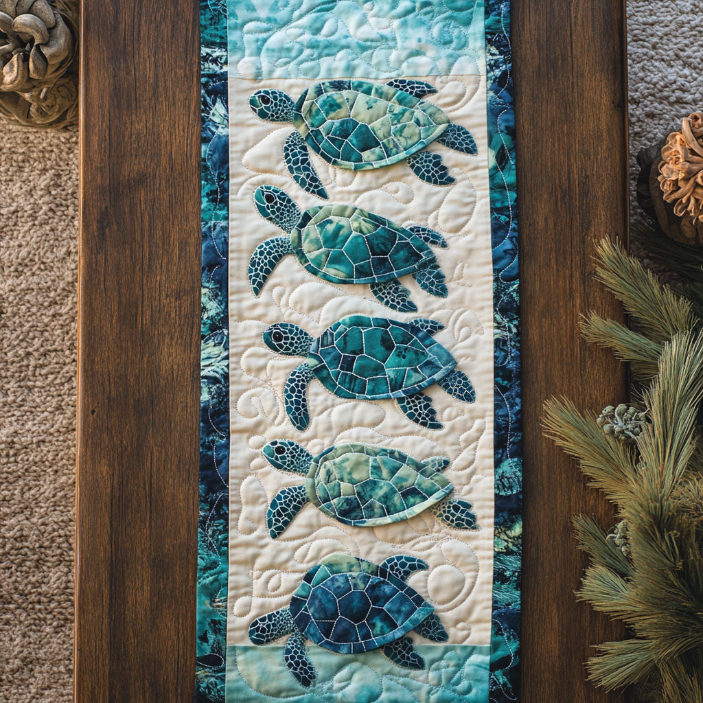 Shell Harmony CP2005012CL Quilted Table Runner
