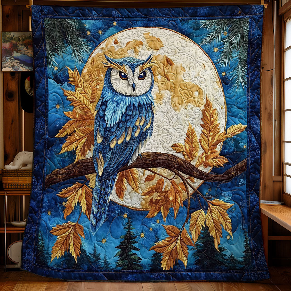 Owl In Night WY0202046CL Quilt