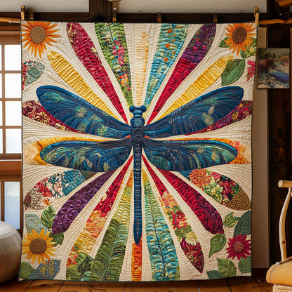Dragonfly In Colorful Garden WY2702060CL Quilt