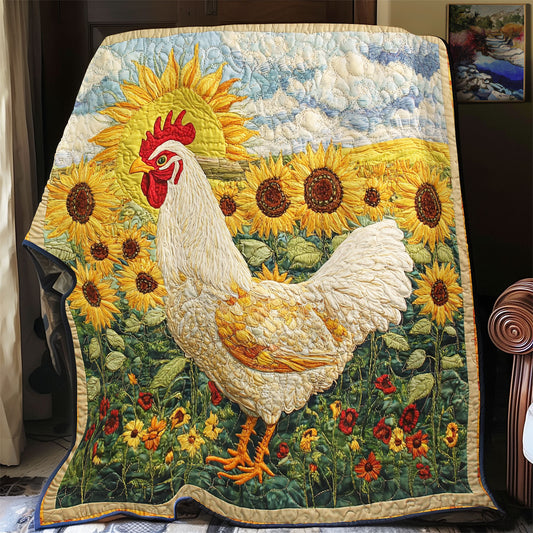 Chicken Sunflower WX3112009CL Quilt