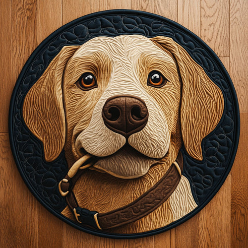 Labrador Playful CP0505019CL Quilted Round Mat