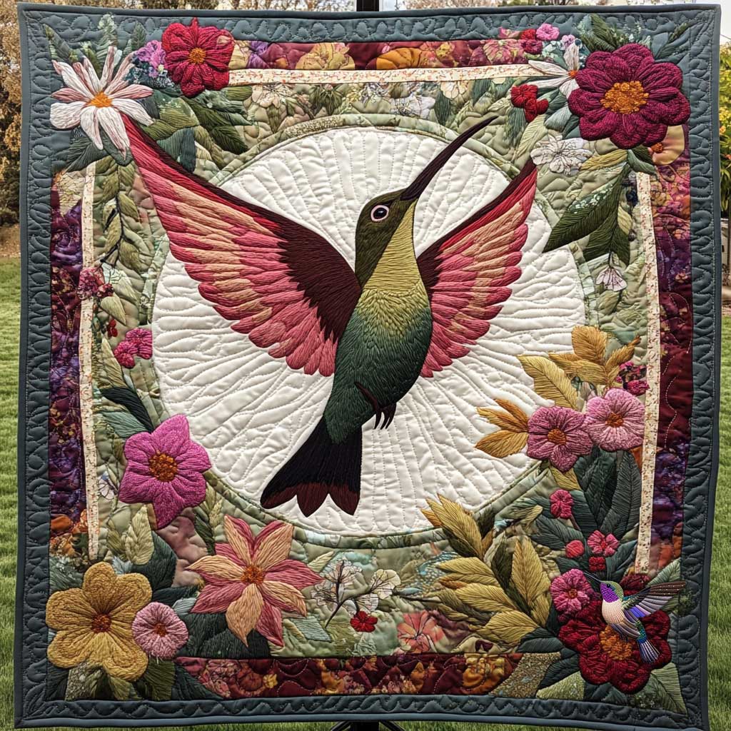 Hummingbird In Bloom WN0910005CL Quilt