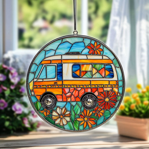 Camping WU0110012CL Stained Glass Suncatcher