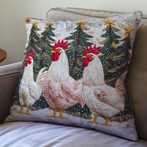 Christmas Snow Chicken WY0912095CL Quilt Pillow Case