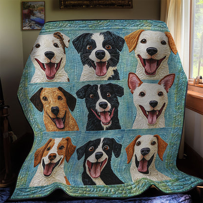 Happy Portrait Dog WY1311007CL Quilt