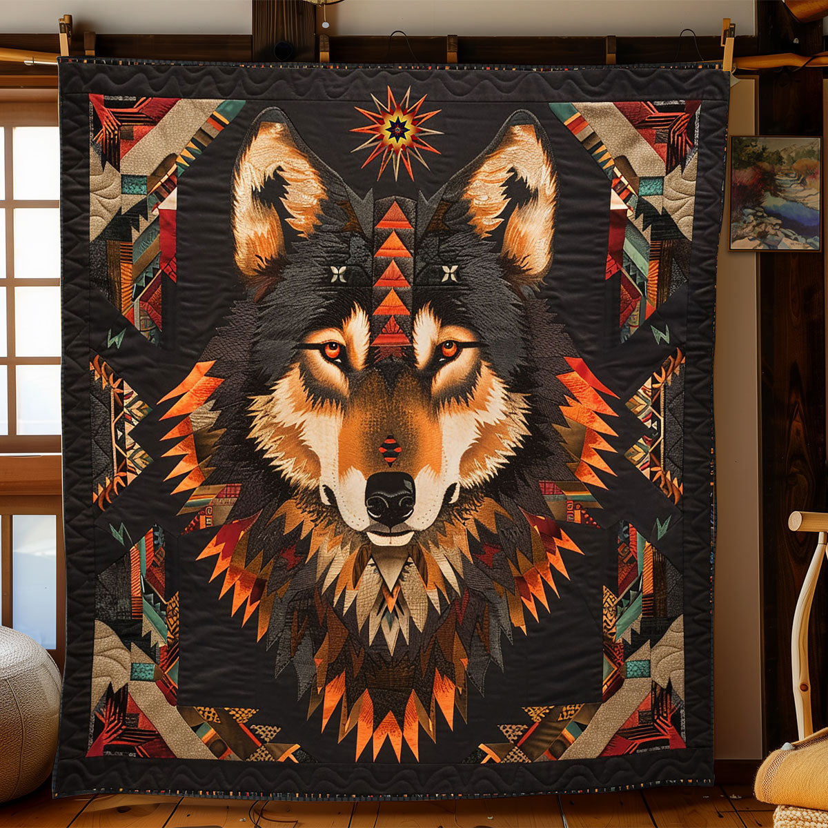 Wolf Native American WJ2412025CL Quilt