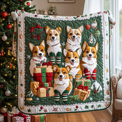 Corgi Christmas Present WP0910013CL Quilt