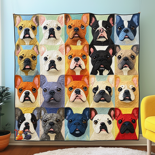 Love French Bulldogs XR0912012CL Quilt