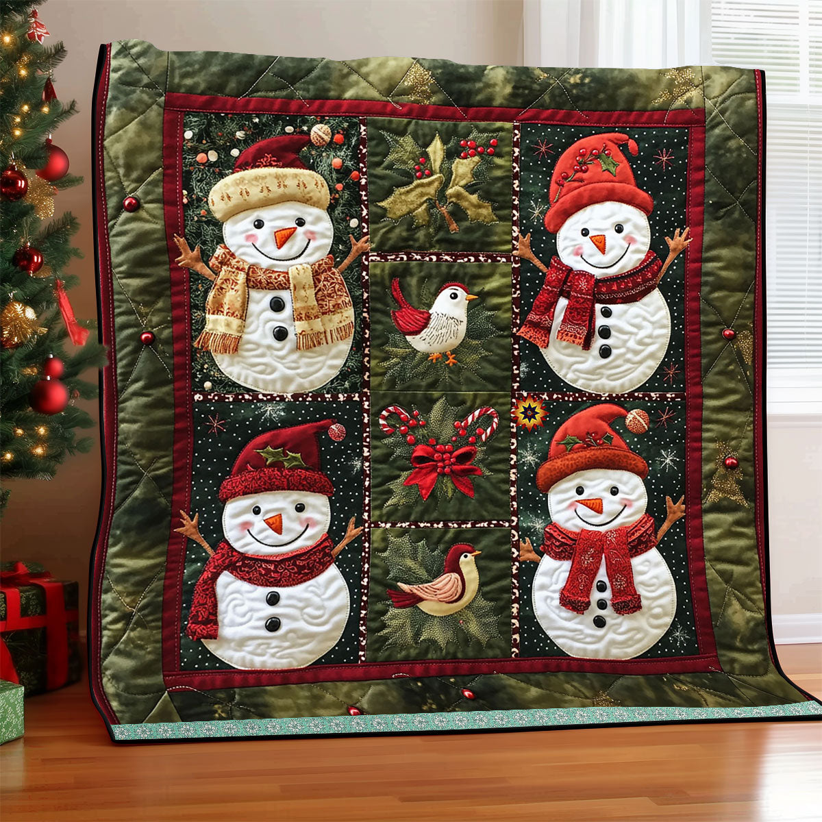 Christmas Snowman WJ0712008CL Quilt