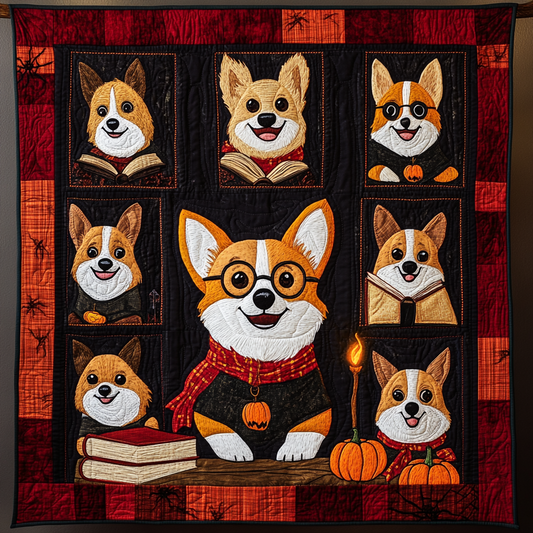 Corgi’s Spellbinding Book WN2409019CL Quilt
