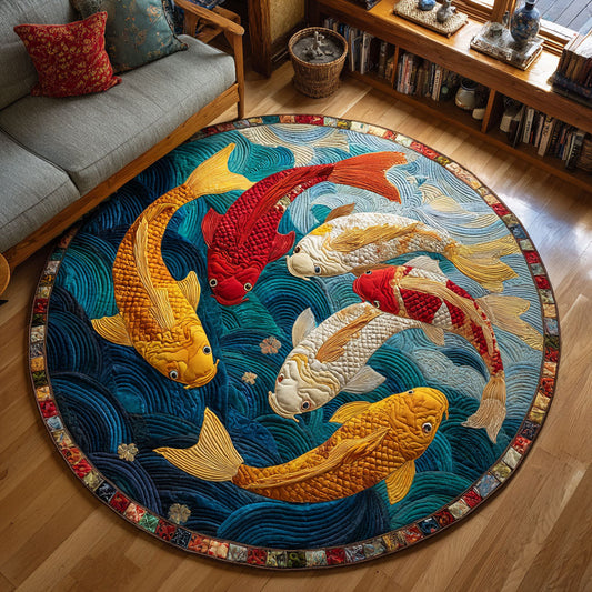 Underwater Symphony CW0409008CL Quilted Round Mat