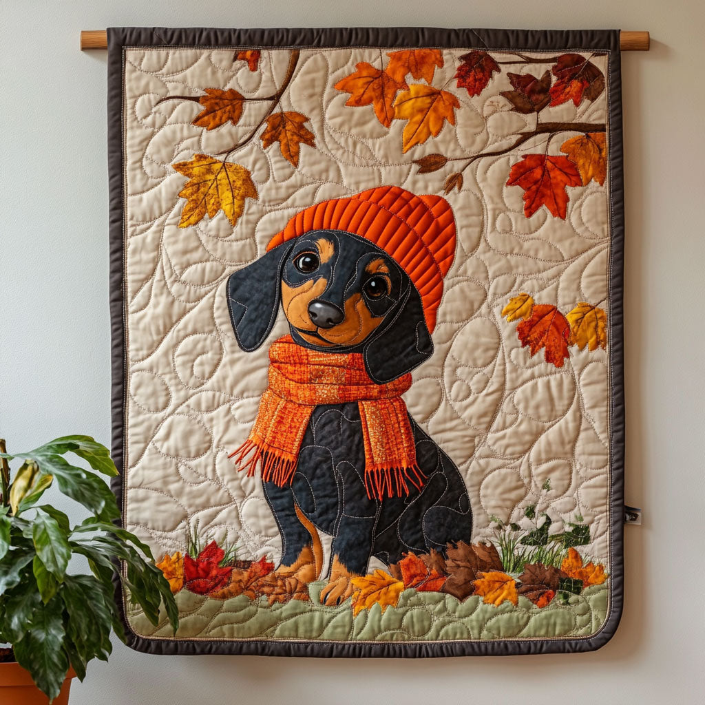 Dachshund Autumn WT0710011CL Quilt