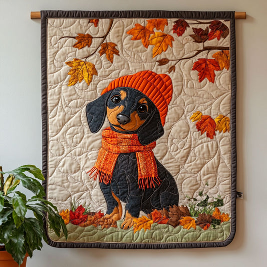 Dachshund Autumn WT0710011CL Quilt