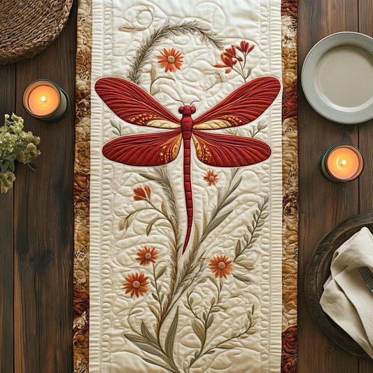 Mystic Dragonfly CW0406014CL Quilted Table Runner