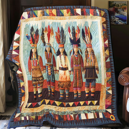 Native American Wooden Man WY0811036CL Quilt