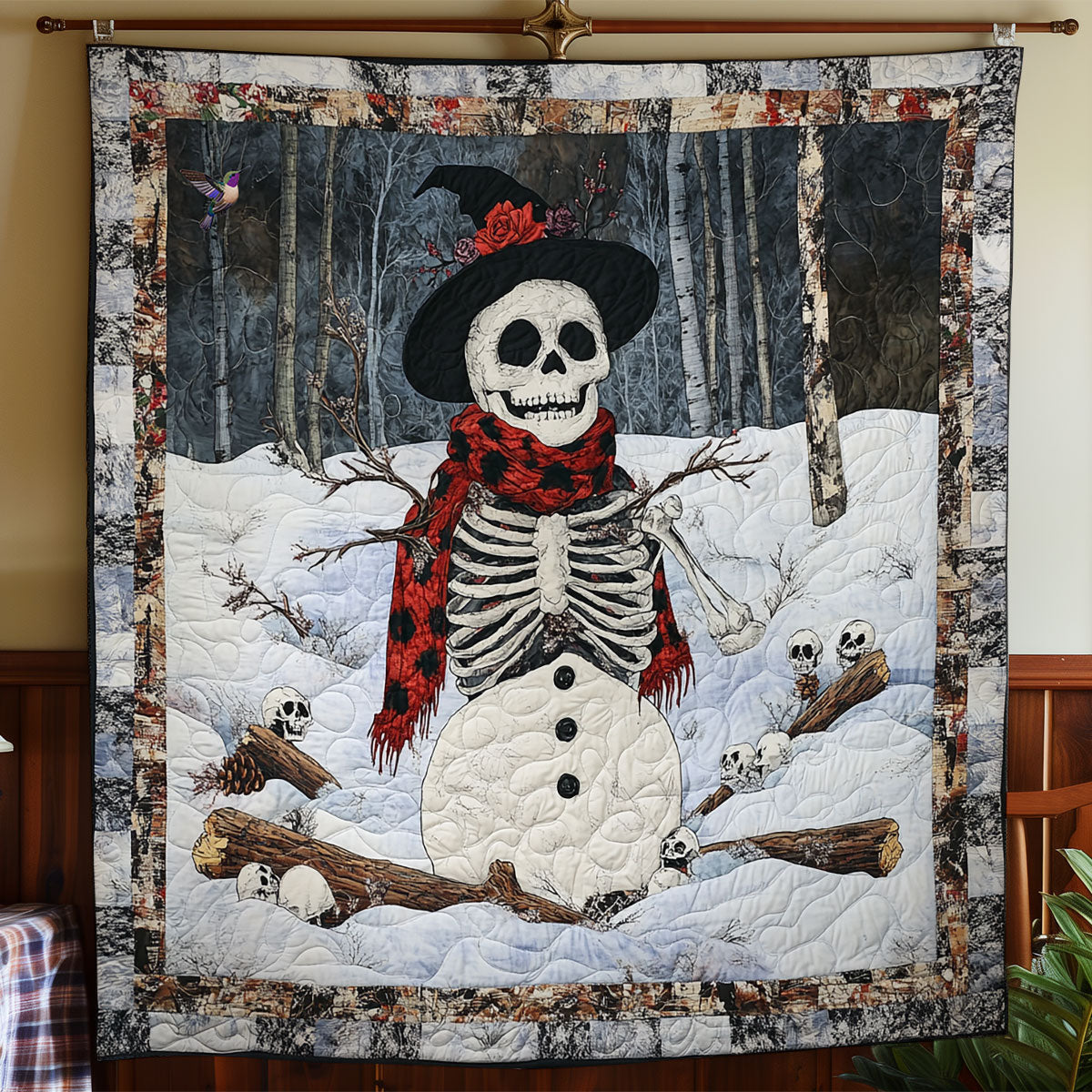 Snowman Skull WY3010022CL Quilt
