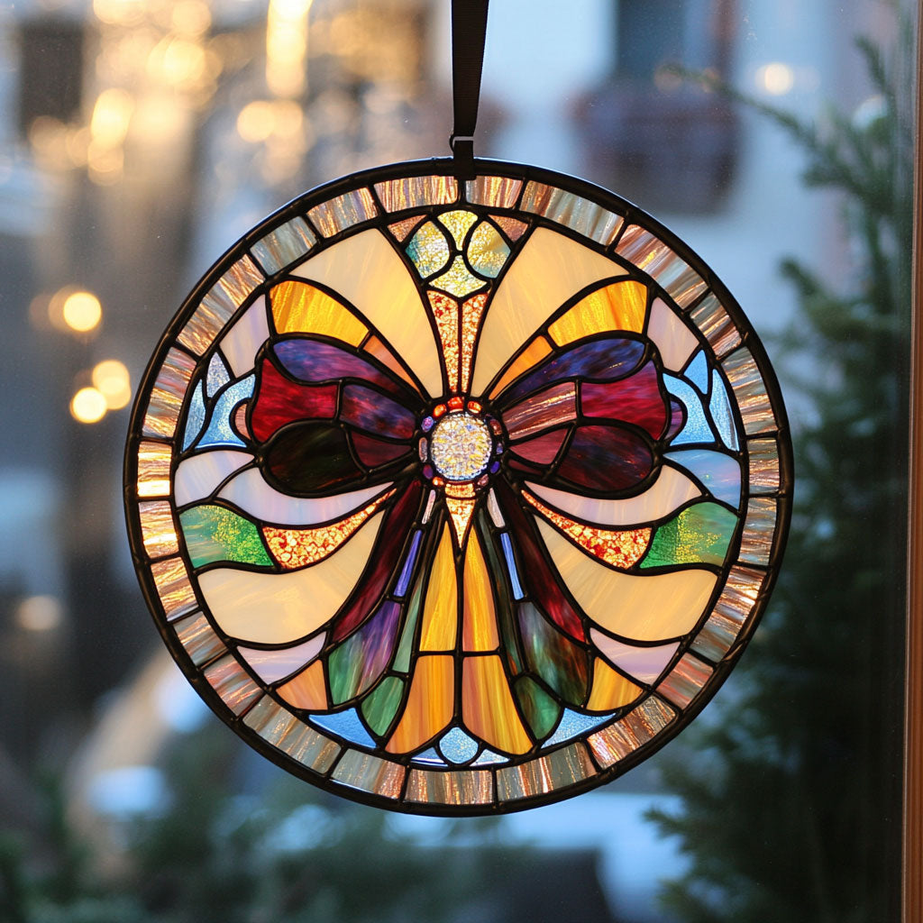 Tie Bow WJ2110045CL Stained Glass Suncatcher