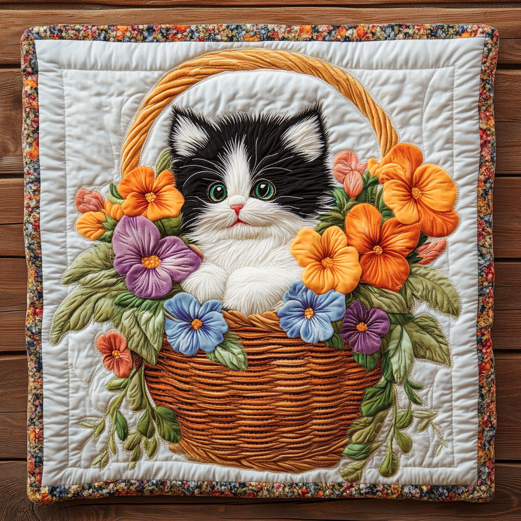 Floral Cat CW0406034CL Quilt