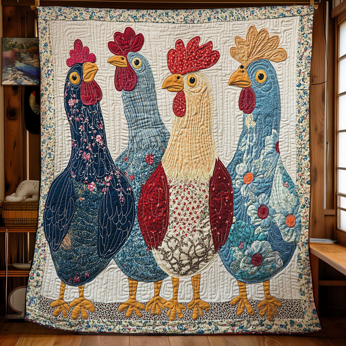 Four Chicken WY1202101CL Quilt