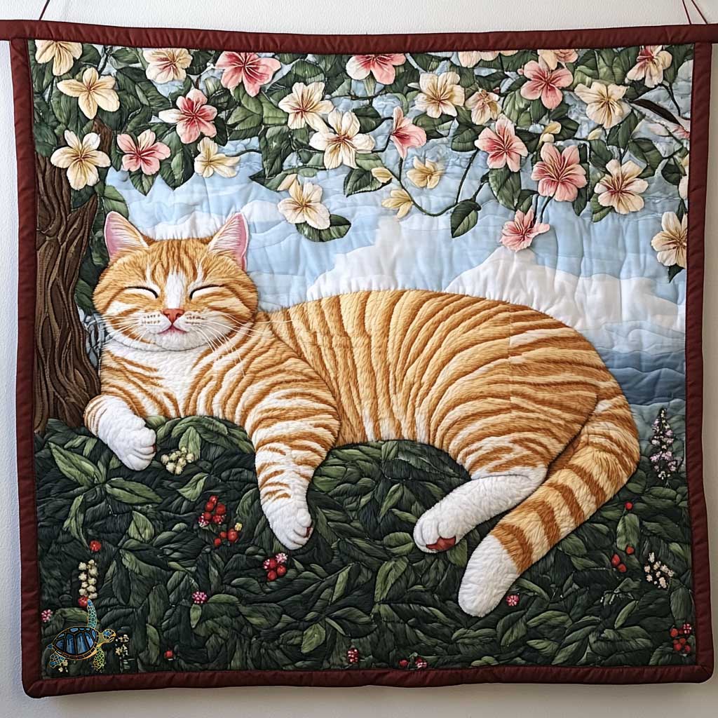 Ginger Cat Flower WP1211014CL Quilt