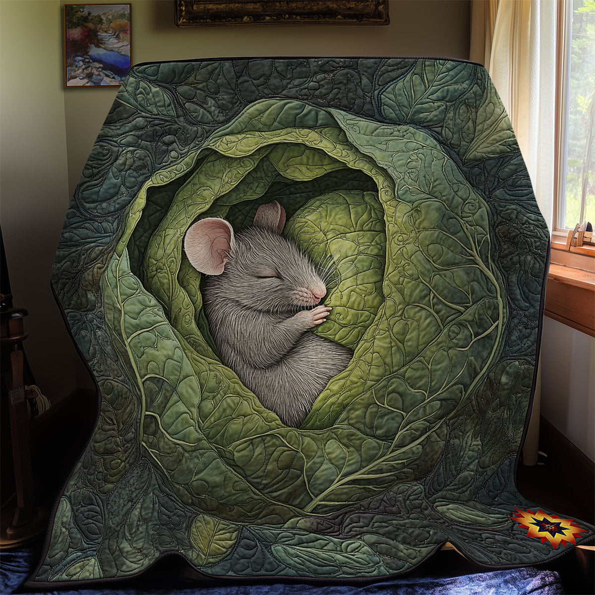 Cabbage Sleep Mouse WY1411046CL Quilt