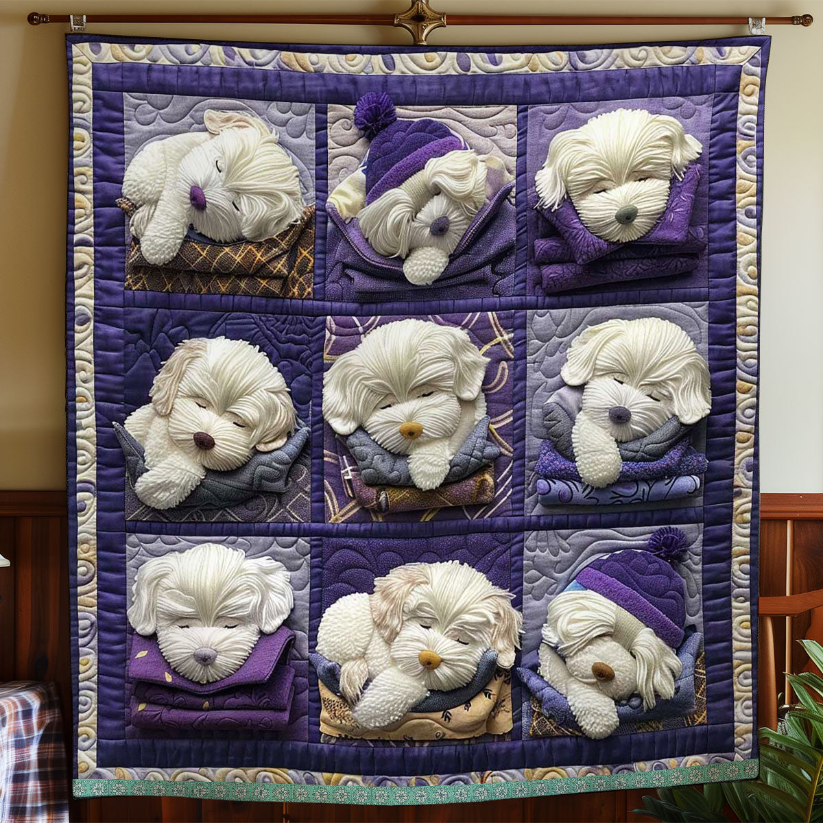 Bichon Frise Dream WN1209007CL Quilt
