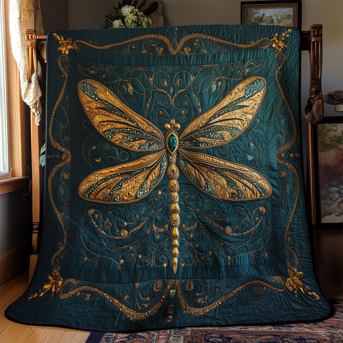 Royal Dragonfly Portrait WY2702112CL Quilt