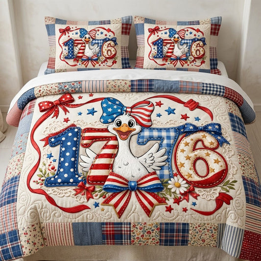 1776 Patriotic Goose American WN0604001CLDuvet Cover Set