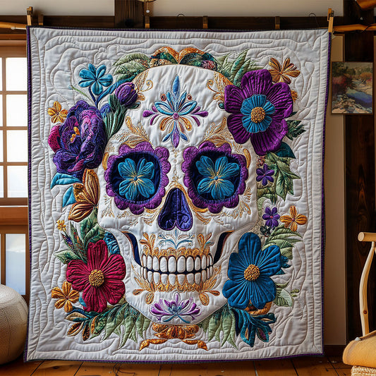 Flower Skull CW2504040CL Quilt