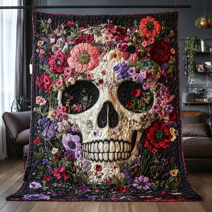 Blooming Skull WU1211008CL Quilt