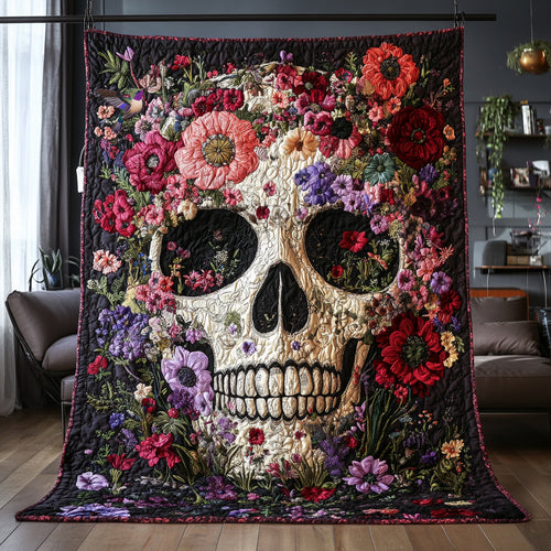 Blooming Skull WU1211008CL Quilt