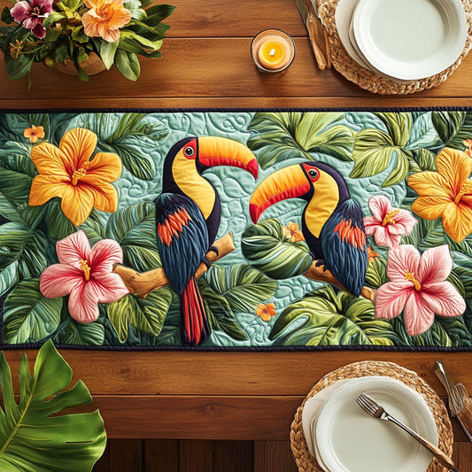 Tropical Toucan CW0506048CL Quilted Table Runner
