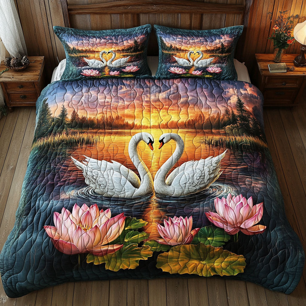 Couple Swan Love WT1901015CL Duvet Cover Set