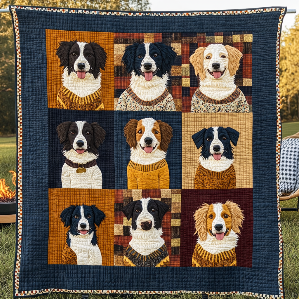 Joyful Border Collie WN2009036CL Quilt