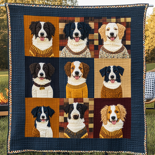 Joyful Border Collie WN2009036CL Quilt