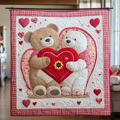Cute Valentine Bear Couple WP1612009CL Quilt