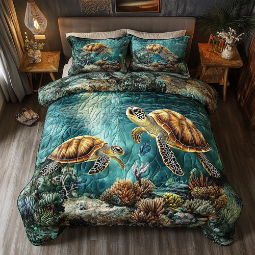 Couple Sea Turtle WT1302006CL Duvet Cover Set
