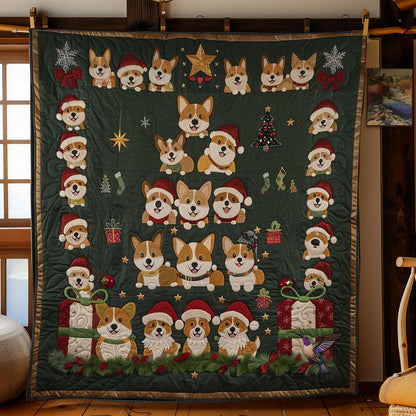 Corgi Christmas Joy WN3110034CL Quilt