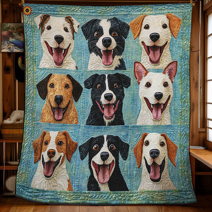Happy Portrait Dog WY1311007CL Quilt