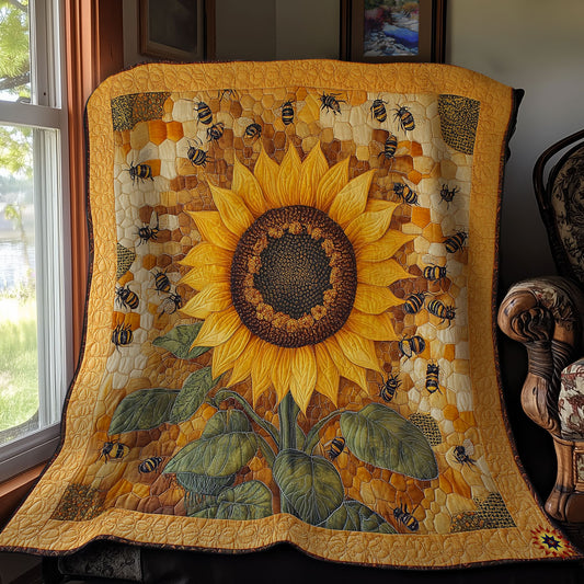 Sunflower Bee WY1511025CL Quilt