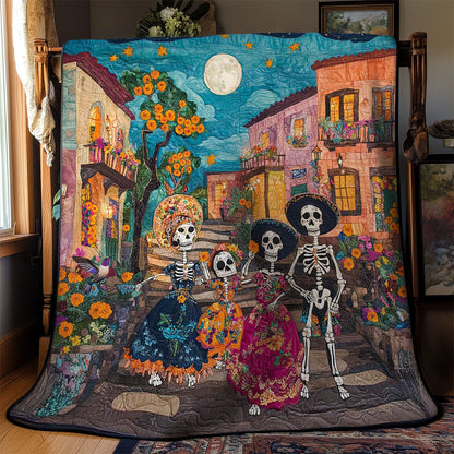 Day Of The Dead Village Fiesta WN2610081CL Quilt