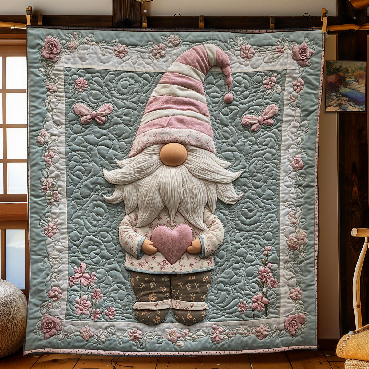 Cute Gnome WY1202092CL Quilt